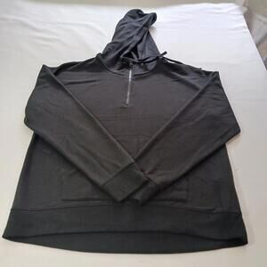 DSG Sweater Men's Medium Black 1/4 Zip Sweatshirt Hoodie Athletic Casual Pockets